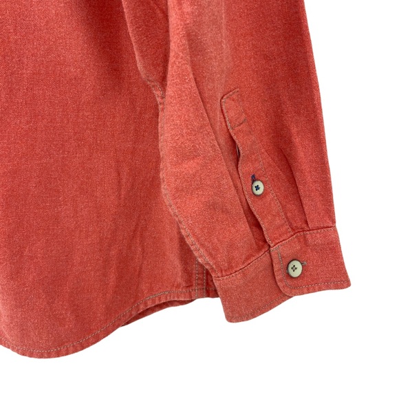 TOMMY BAHAMA Relax Shirt Button Long Sleeve Cotton Orange - Picture 4 of 6